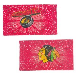 90s NHL Hockey Chicago Blackhawks double sided pillowcase 1990s vintage